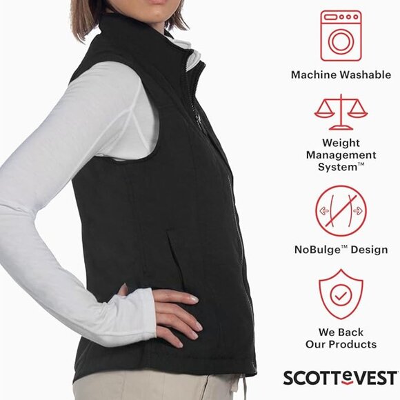 SCOTTeVEST Featherweight vest - 16 Hidden Pockets - size L - Cadet Blue - Picture 6 of 11